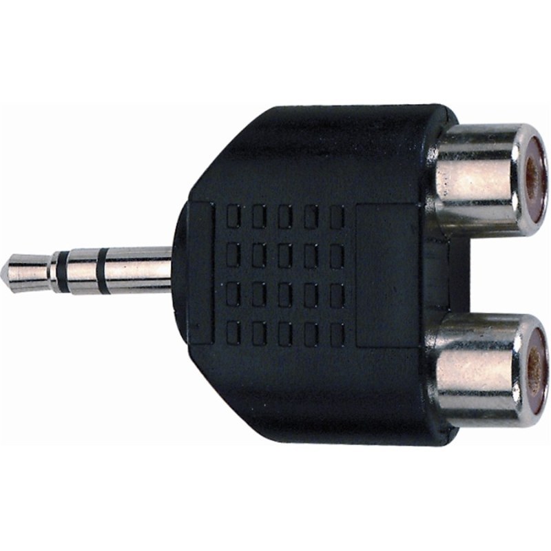 Quik Lok AD/273 Stereo 3.5 mm to Dual RCA Female Adapter