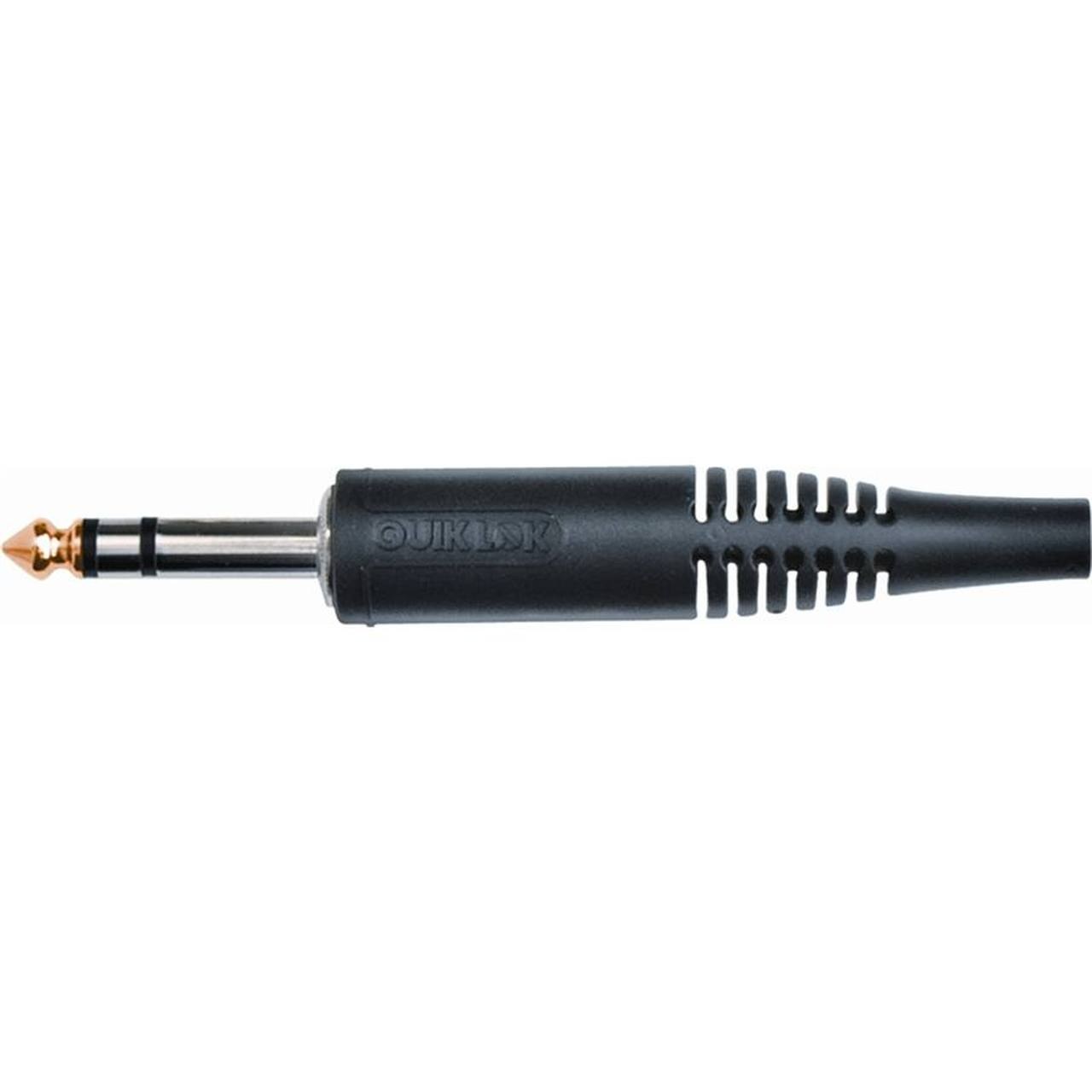 Quik Lok G/192 BK Black Stereo 6.3 mm PVC Jack Plug