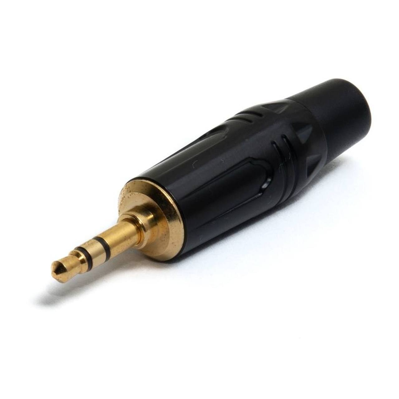 Quik Lok J / MiniJS-M-B JUST Black Stereo 3.5 mm Metal Jack Plug