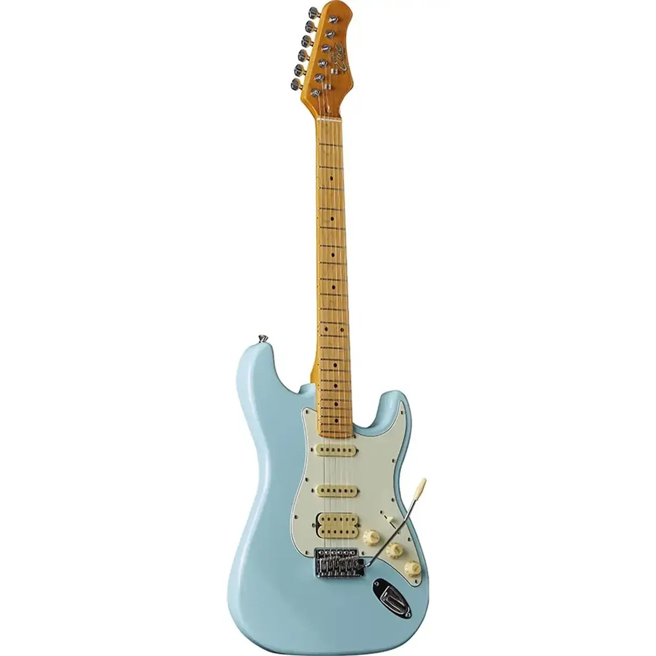 Eko ST-351 Stratocaster Elektro Gitar Daphne Blue 650 mm