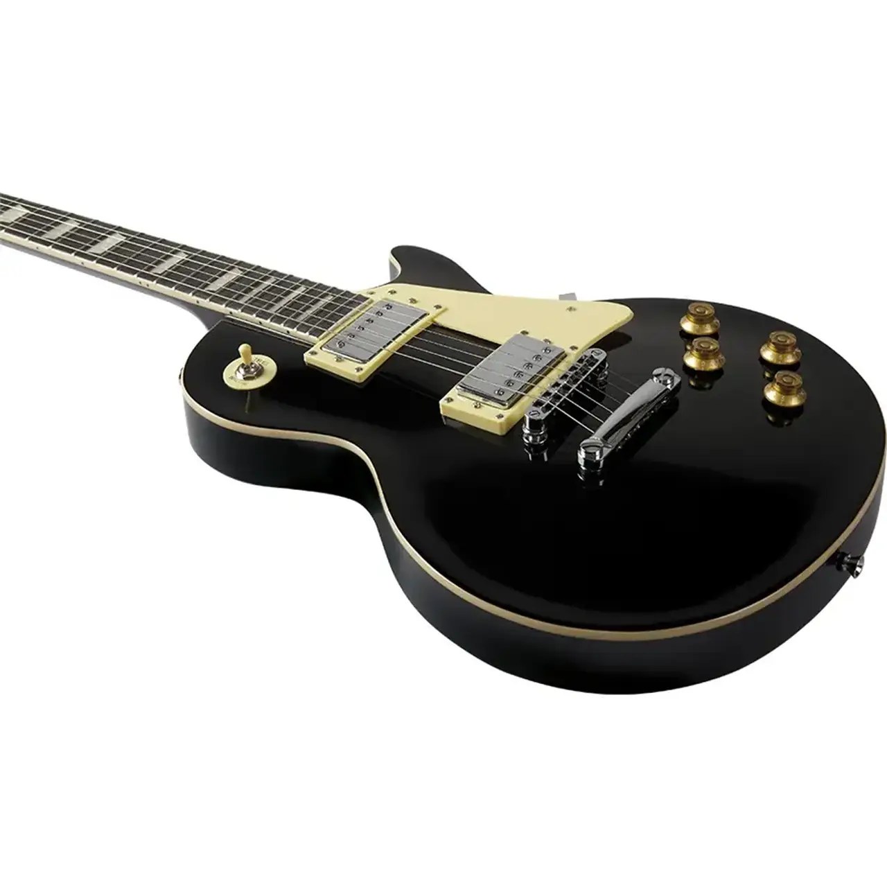 Eko VL480 Les Paul Electric Guitar, Black, 630 mm