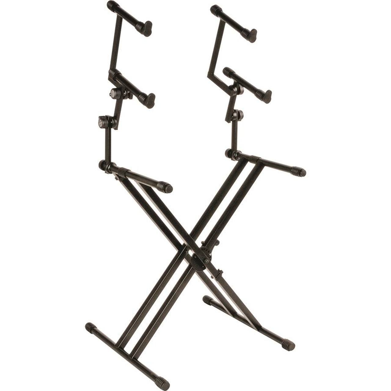 Quik Lok QL/623 Three-Tier Heavy-Duty Keyboard Stand, Black