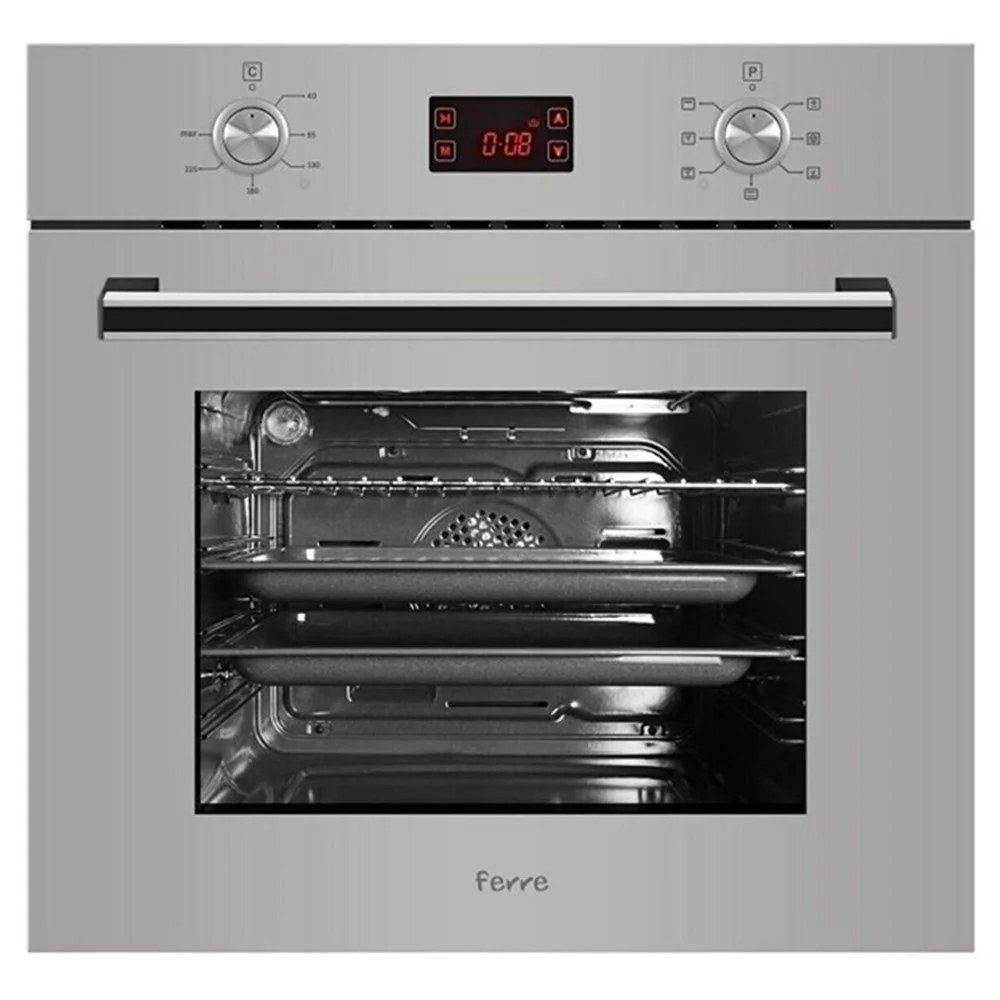 Ferre 8008 BE7-LDG встраиваемый духовой шкаф, 7 функций, серое стекло
