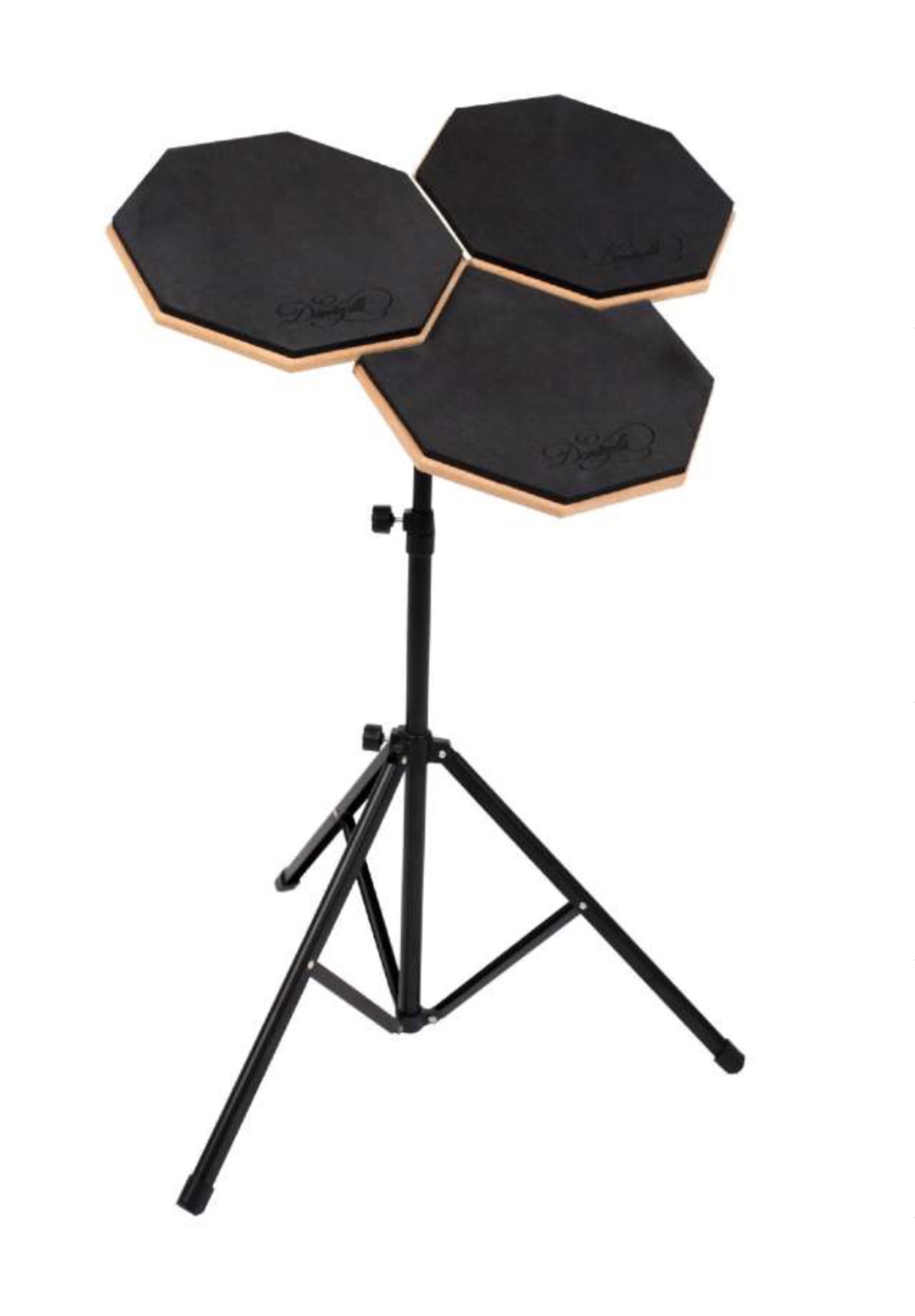 Donizetti Üçlü Practice Pad Bateri Pratik Pedi Standı ve Baget Seti
