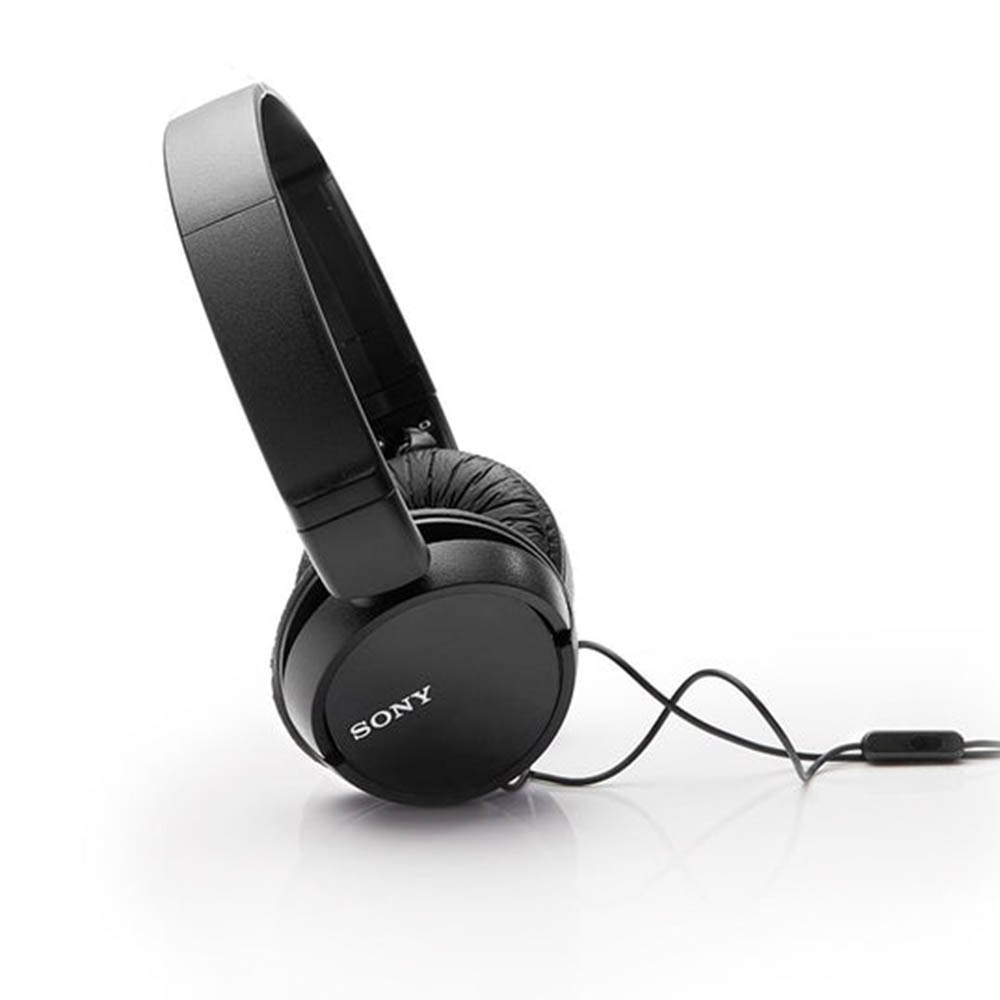 Sony MDR-ZX110AP Black On-Ear Headphones with Microphone