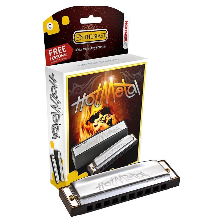Hohner Hot Metal Diatonic Harmonica, C, 10-Hole