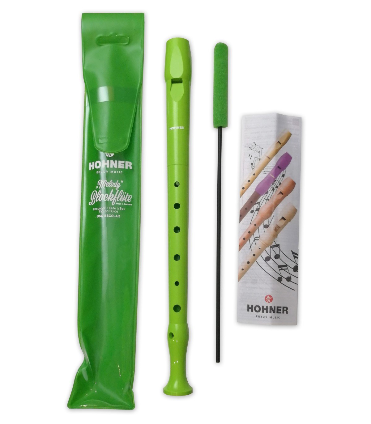 Hohner TM80005 Green Foam Recorder Cleaning Rod
