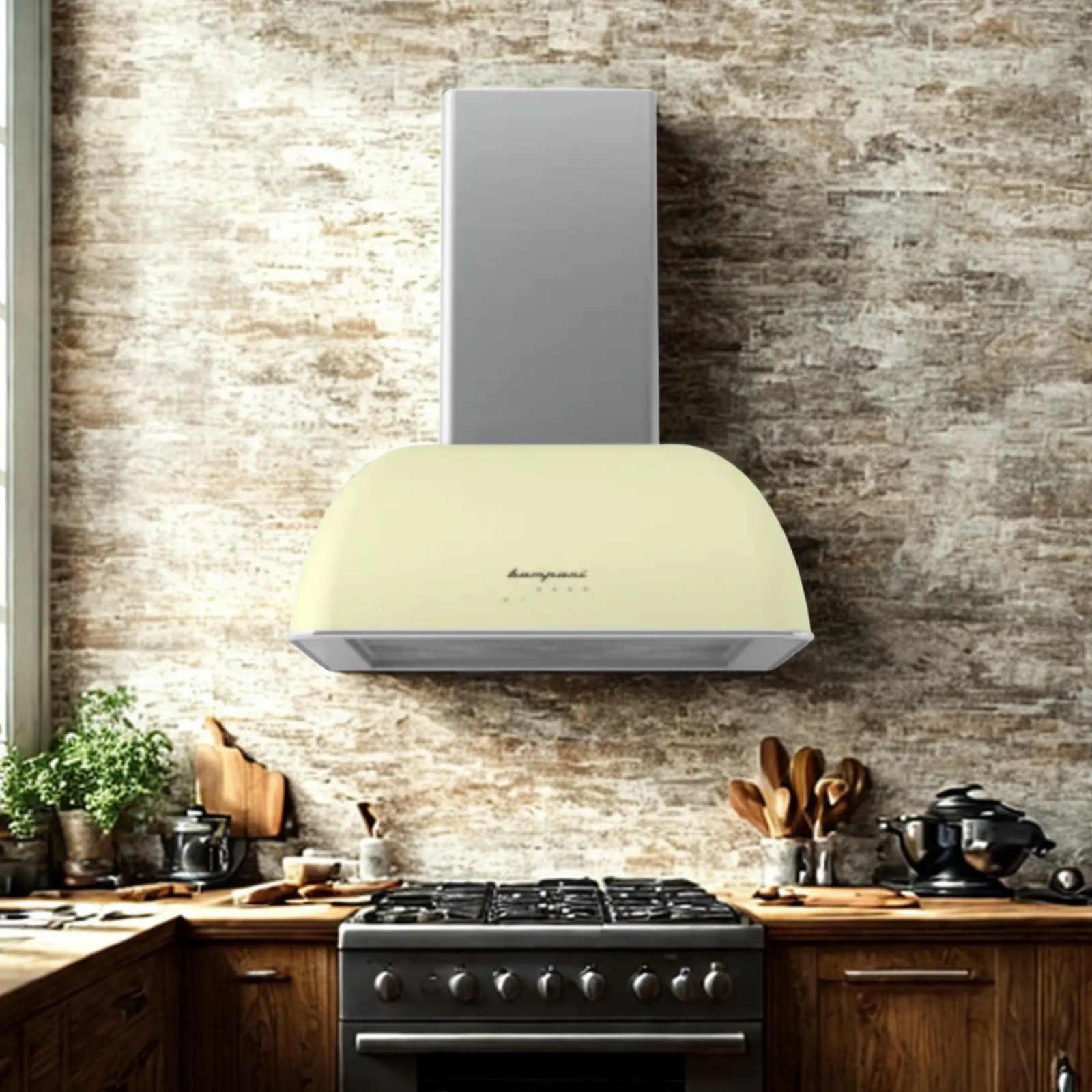 Bompani BOCR604/C Retro 60 cm Cream Cooker Hood 850 m³/h
