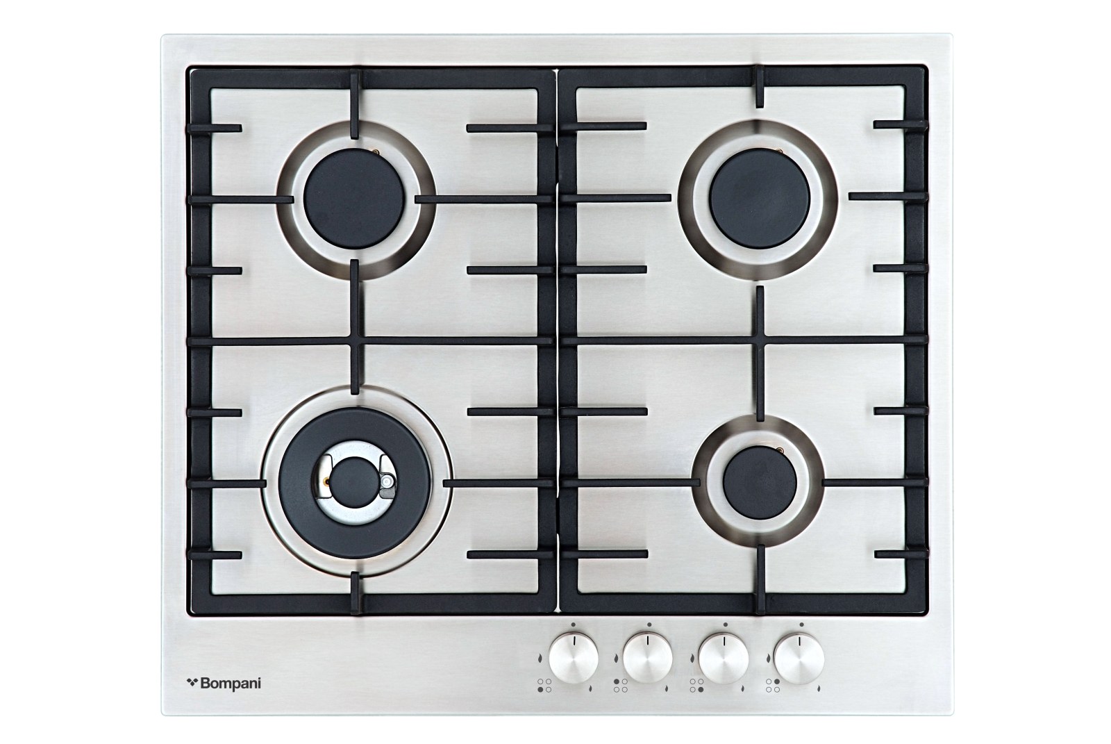 Bompani BO 213 YA Italia, газовая варочная панель Inox, 60 см, 4 конфорки