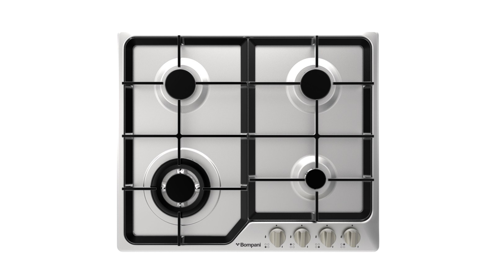 Bompani BO 213 MC Italia 60 cm Inox 4 Gözlü Gazlı Ocak