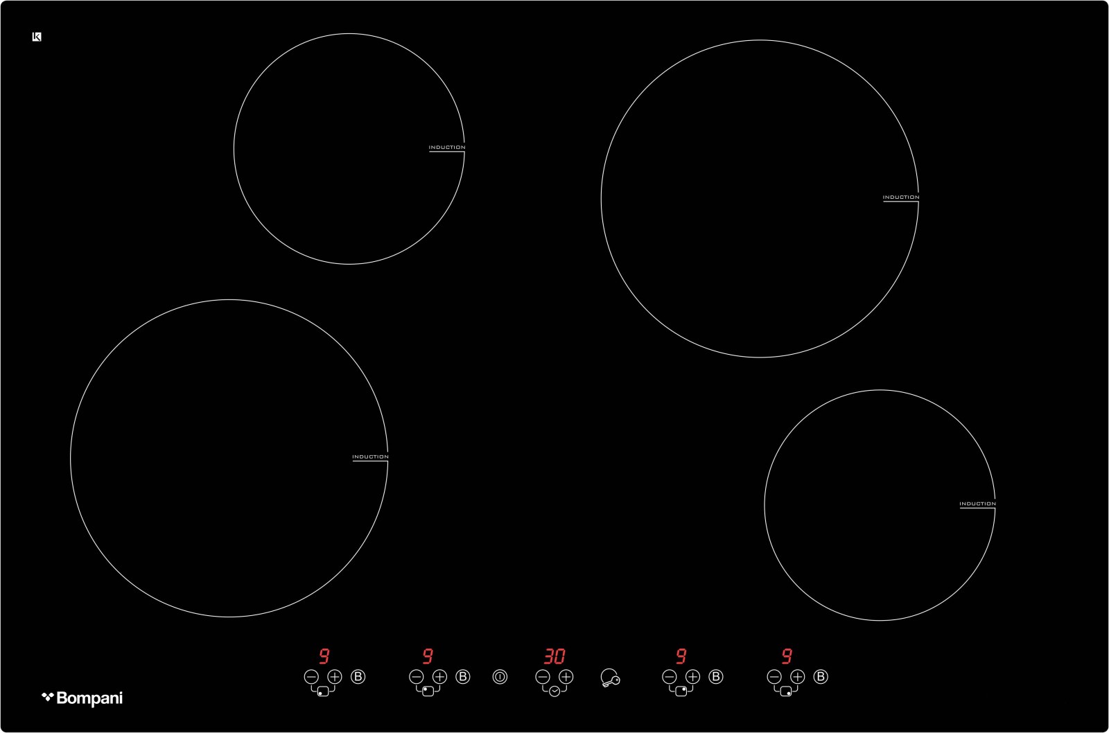 Bompani BO 374 AA 77 cm Induction Hob