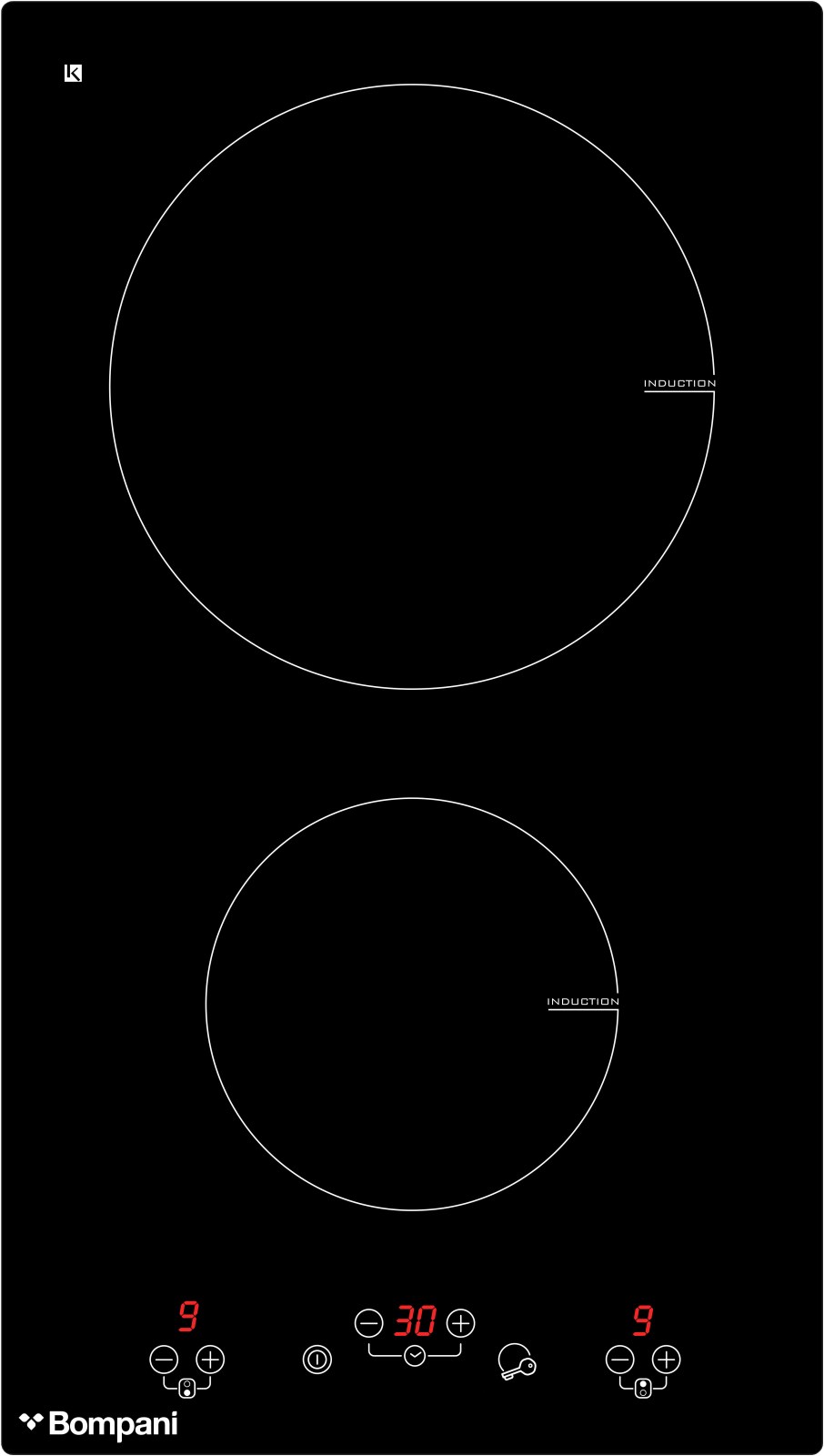 Bompani BO 332 AA Domino 30 cm Induction Hob