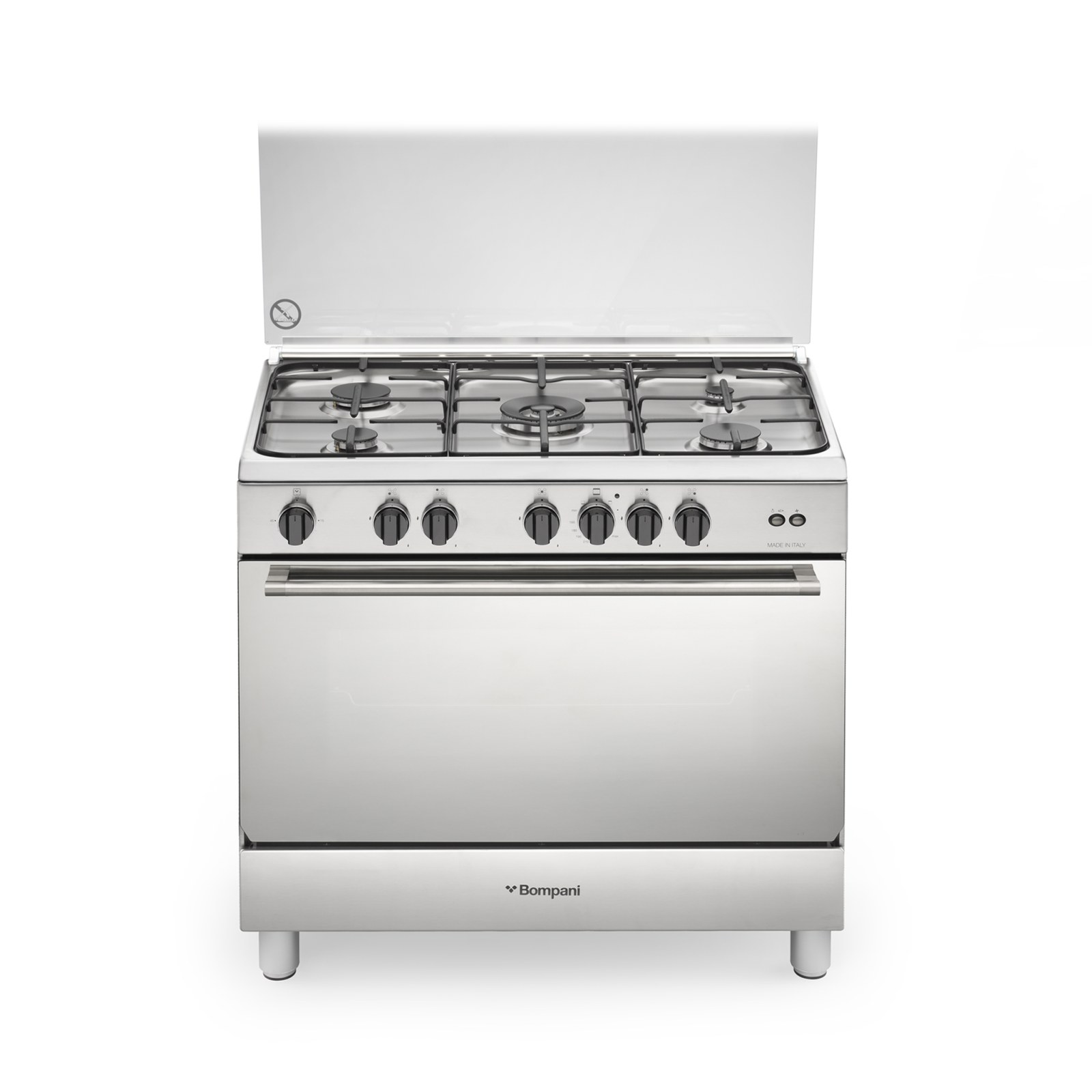 Bompani BO 693 VD Diva Series 90 cm Gas Cooker, Stainless Steel