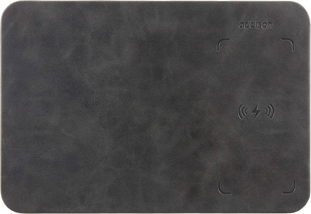 Addison WMP-15 Black Wireless Charging Mouse Pad 28.5 × 19.5 cm