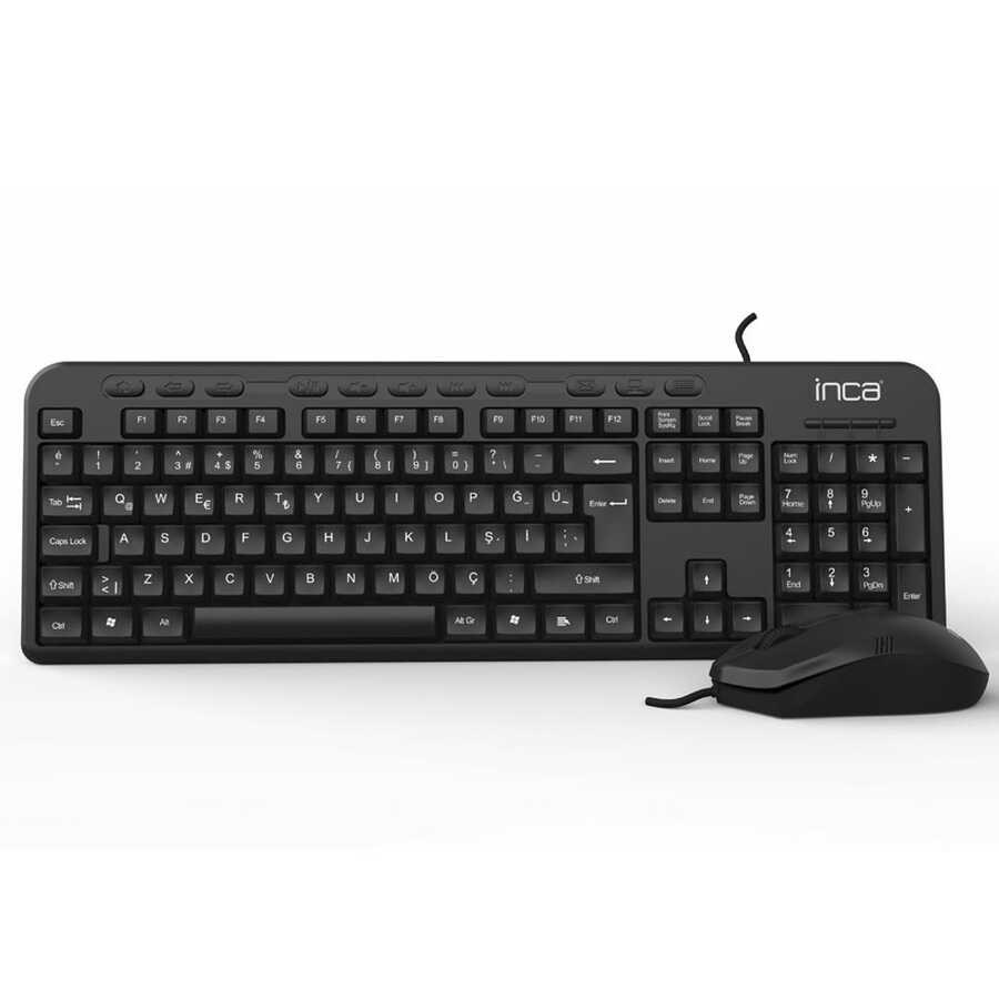 INCA IMK-375T Kablolu Klavye ve Mouse Seti Türkçe Q