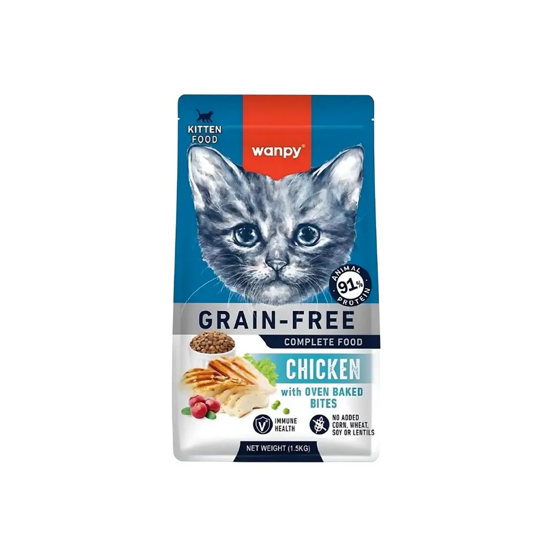 Wanpy Grain Free Complete Food For Kitten Chicken Recipe, 1,5 кг