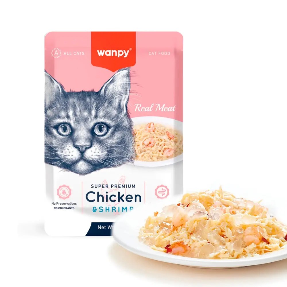 Wanpy Chicken & Shrimp Wet Cat Food 85 g