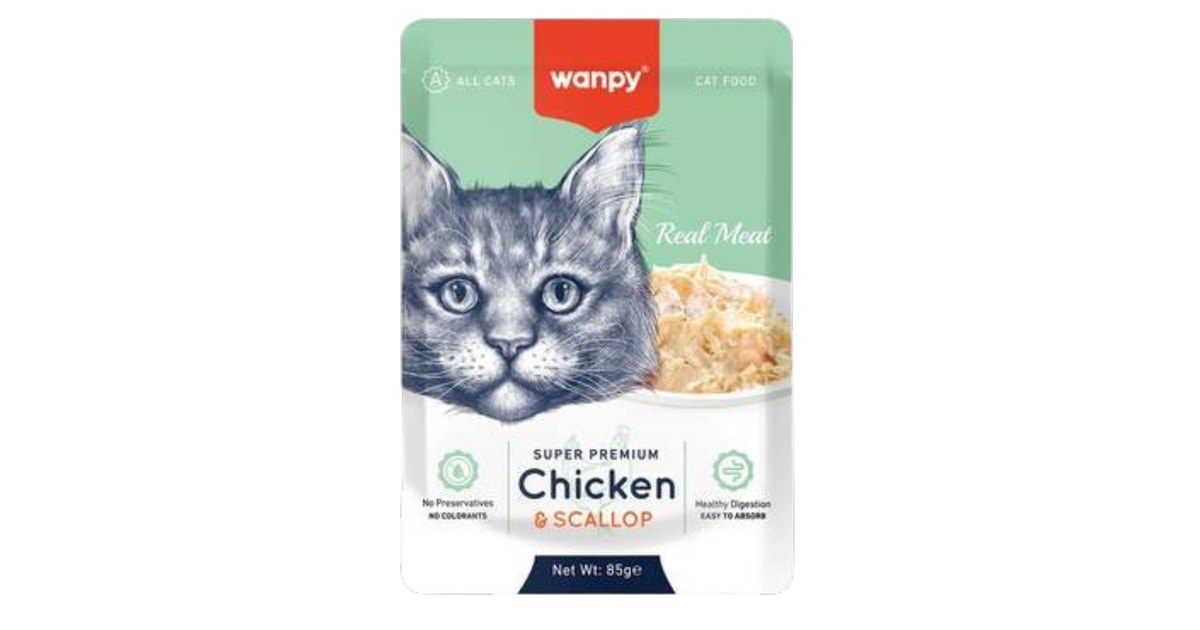 Wanpy Chicken & Scallop Wet Cat Food 85 g