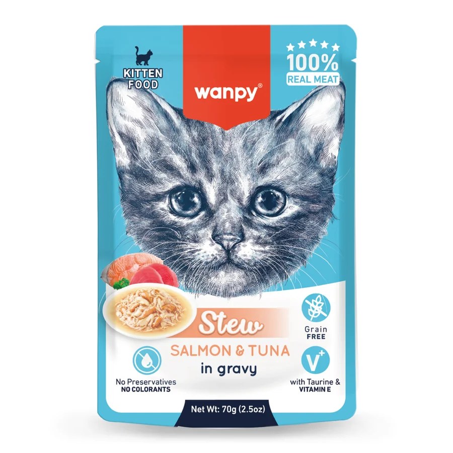 Wanpy Stew Series Kitten Food Salmon & Tuna 70 g