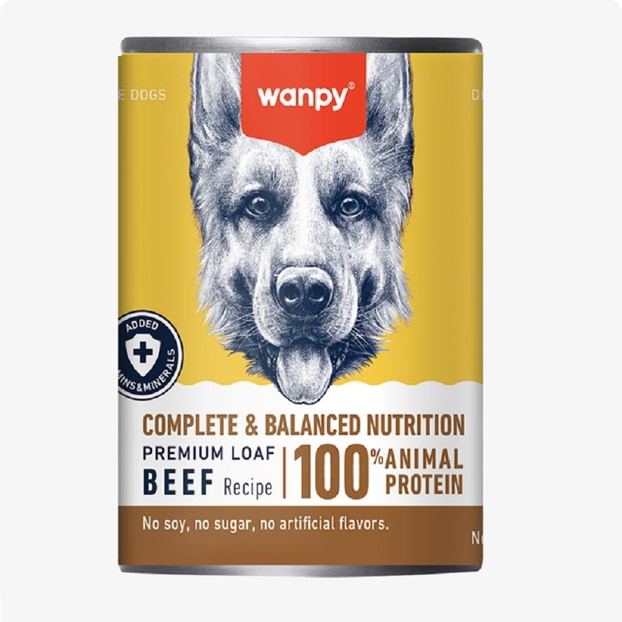 Wanpy Complete and Balanced Beef Dog Food 375 g