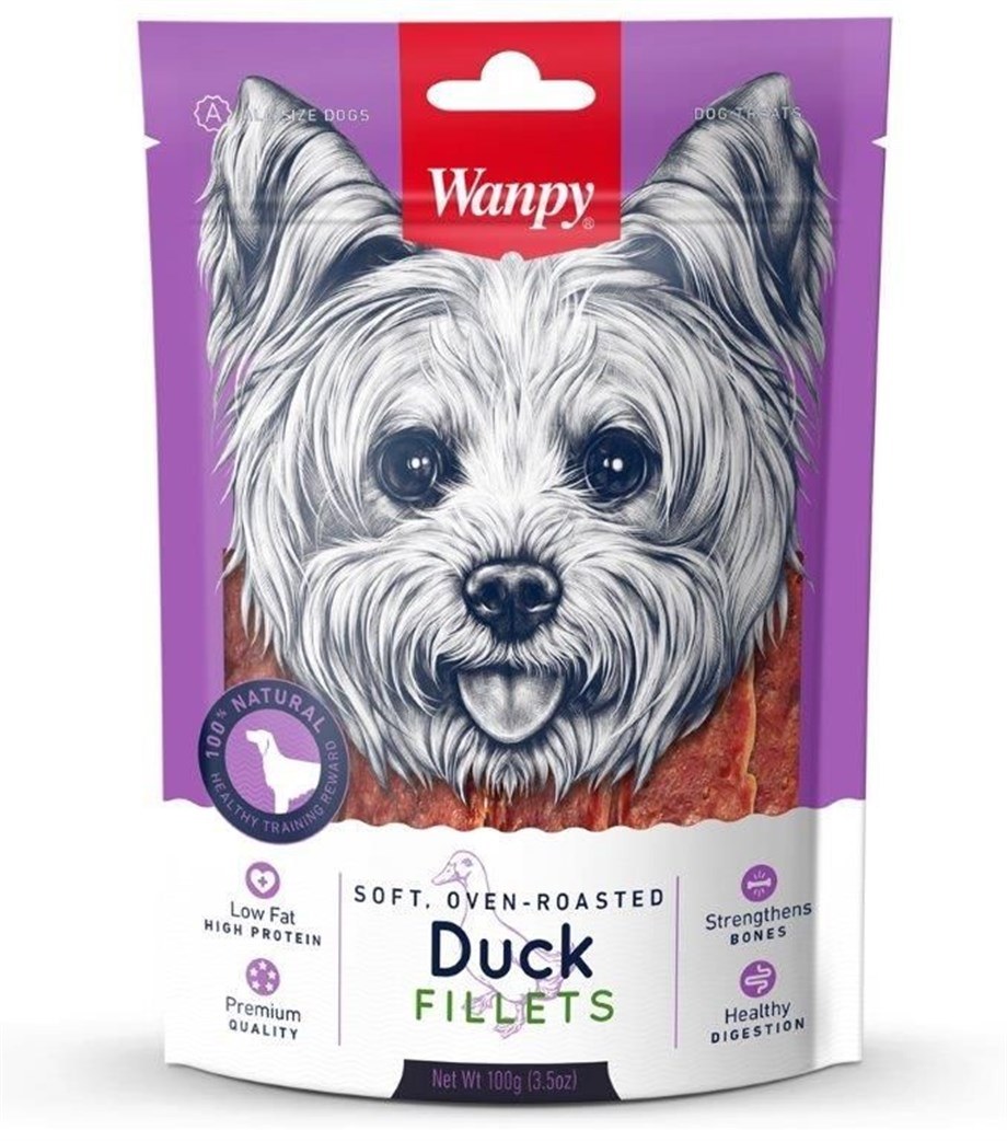 Wanpy Soft Duck Fillets 100 g Dog Treats