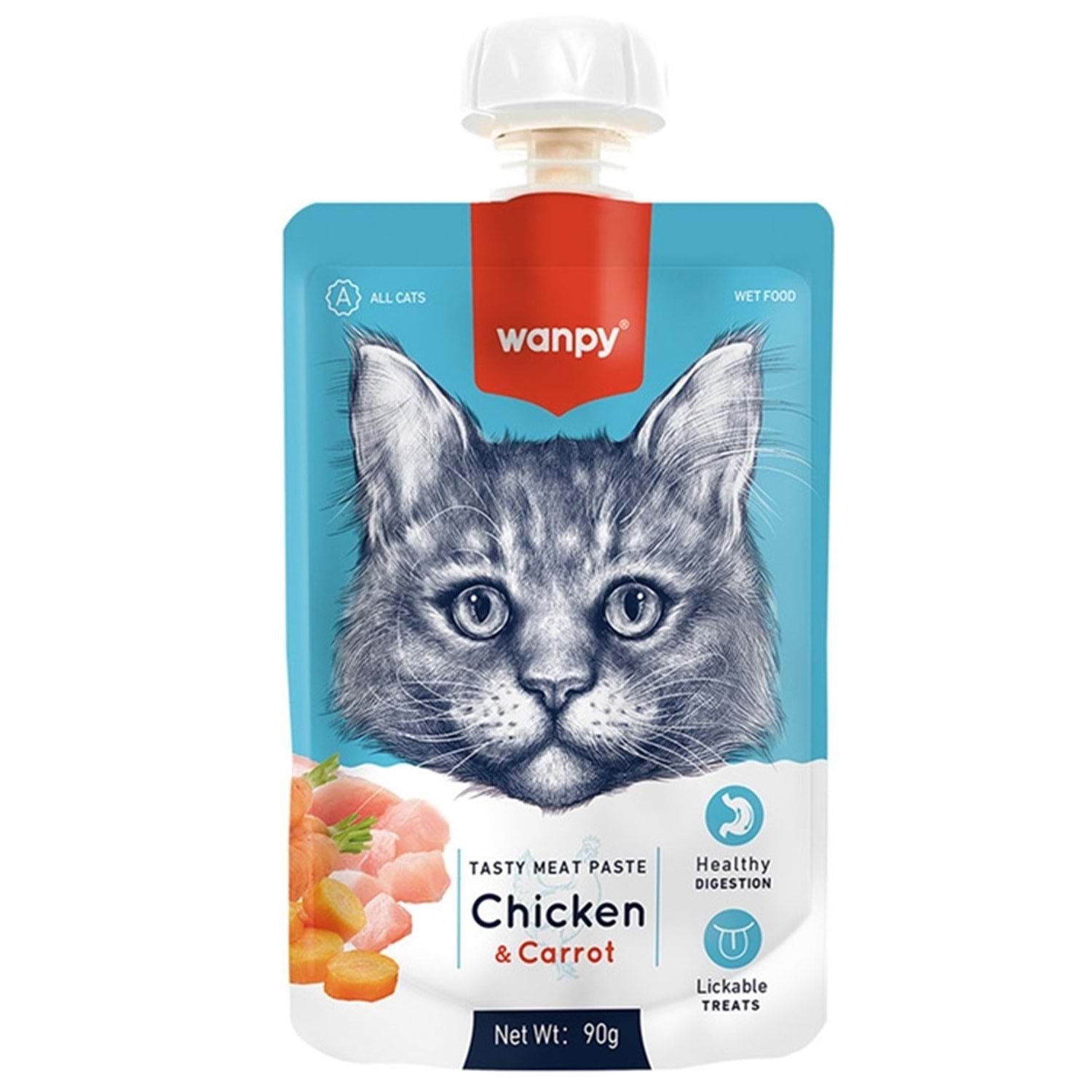 Wanpy Chicken & Carrot Wet Cat Food 90 g