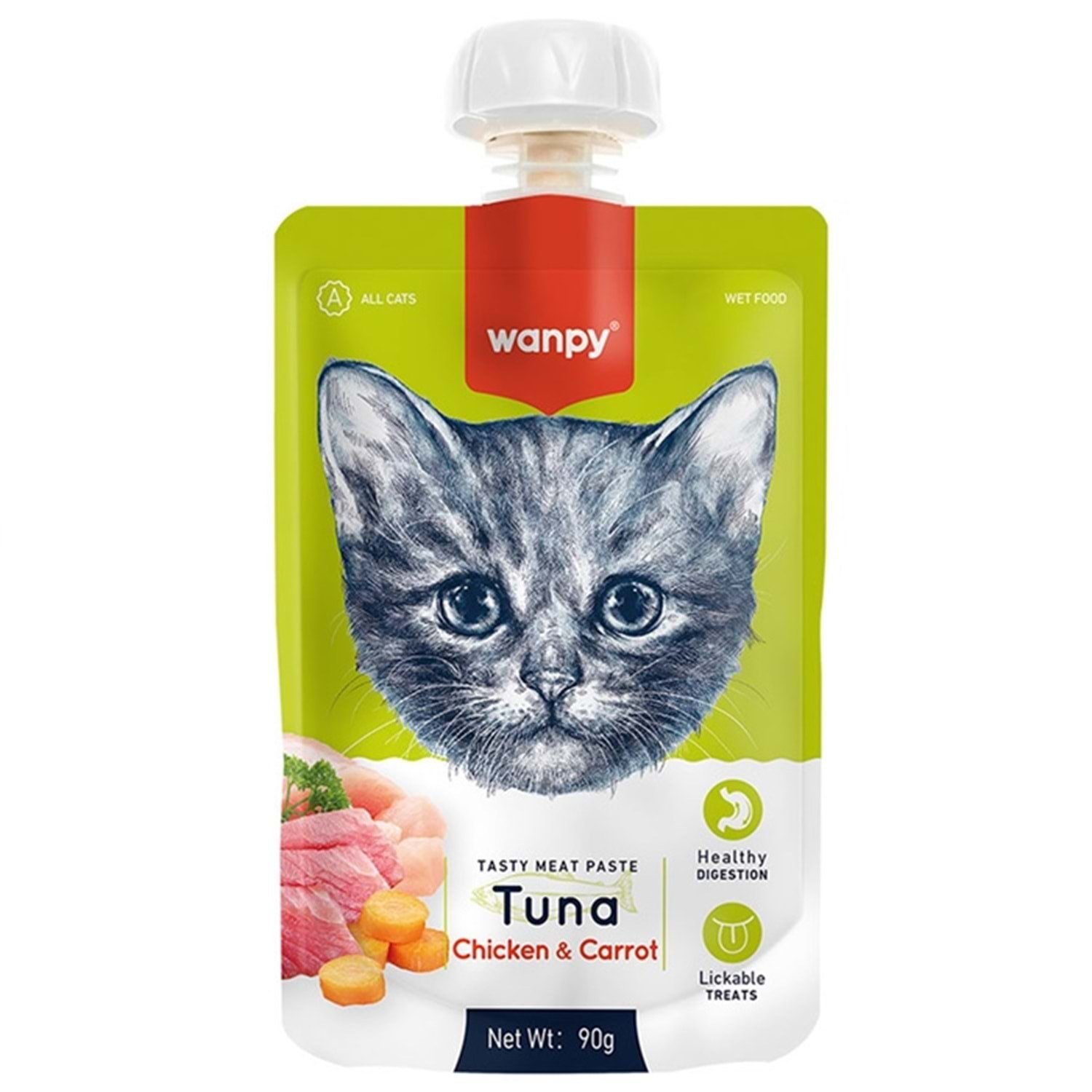 Wanpy Tuna with Chicken & Carrot Wet Cat Food 90 g