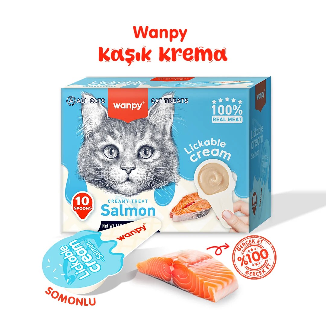 Wanpy Lickable Cream Salmon Cat Treat 16 g