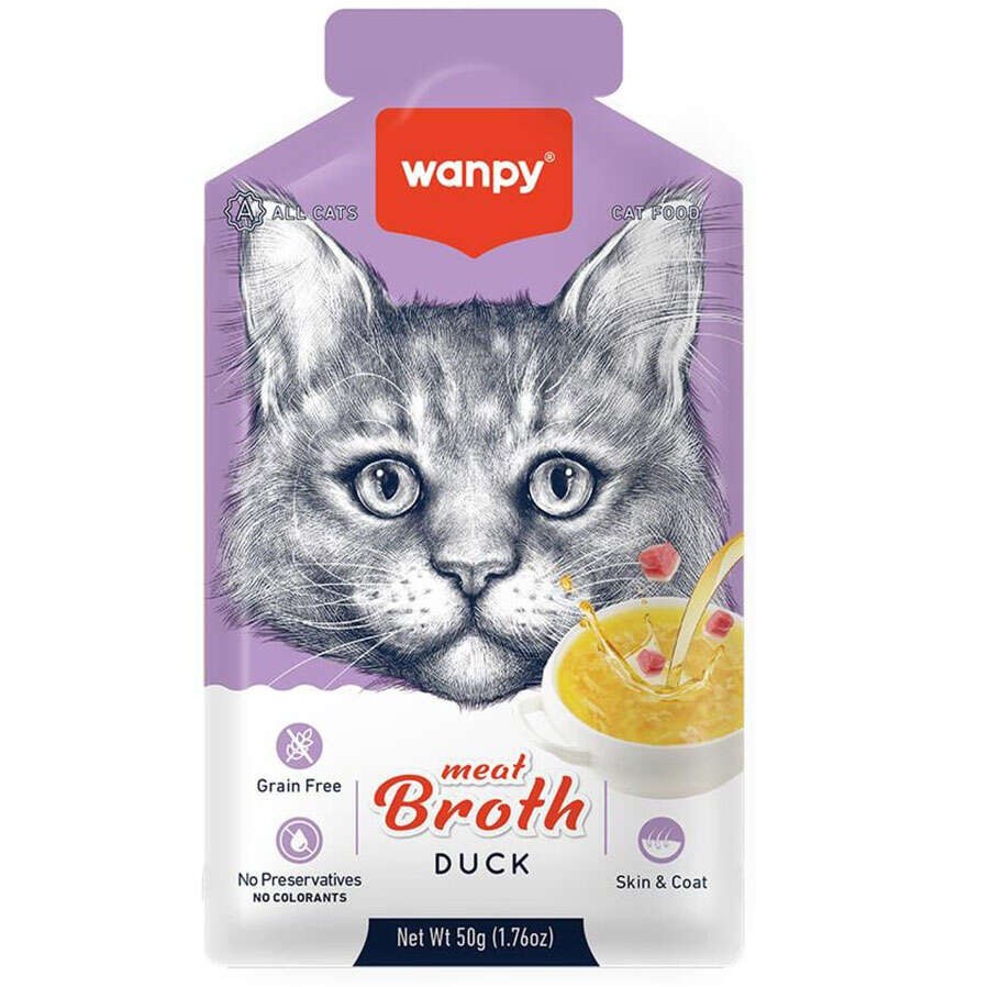 Wanpy Meat Broths Duck Wet Cat Food 50 g
