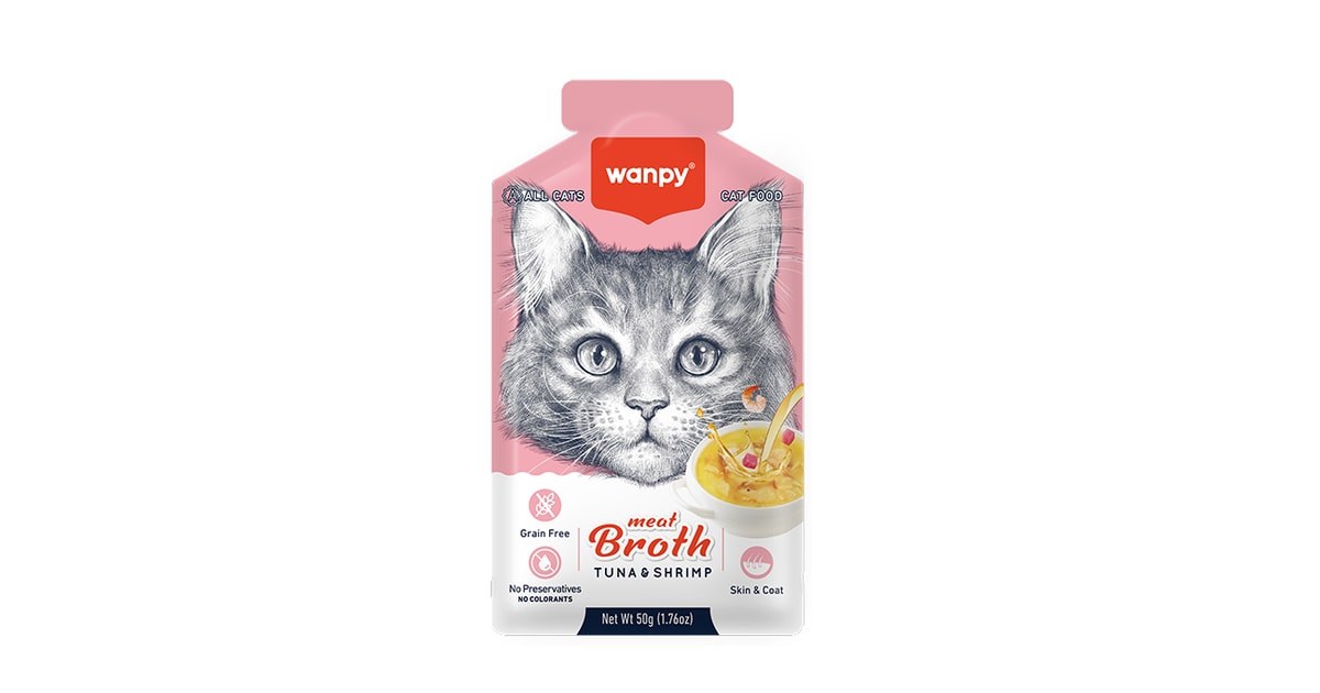 Wanpy Meat Broths Tuna & Shrimp Wet Cat Food 50 g