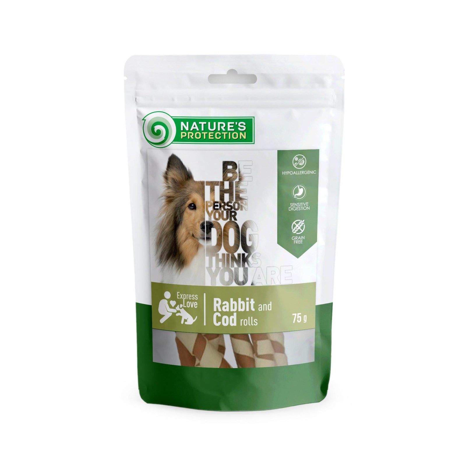 Nature's Protection snack for dogs rabbit and cod rolls