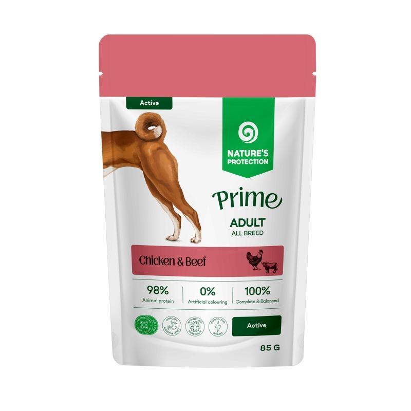 NATURE'S PROTECTION PRIME Active Dog All Breeds with Chicken and Beef