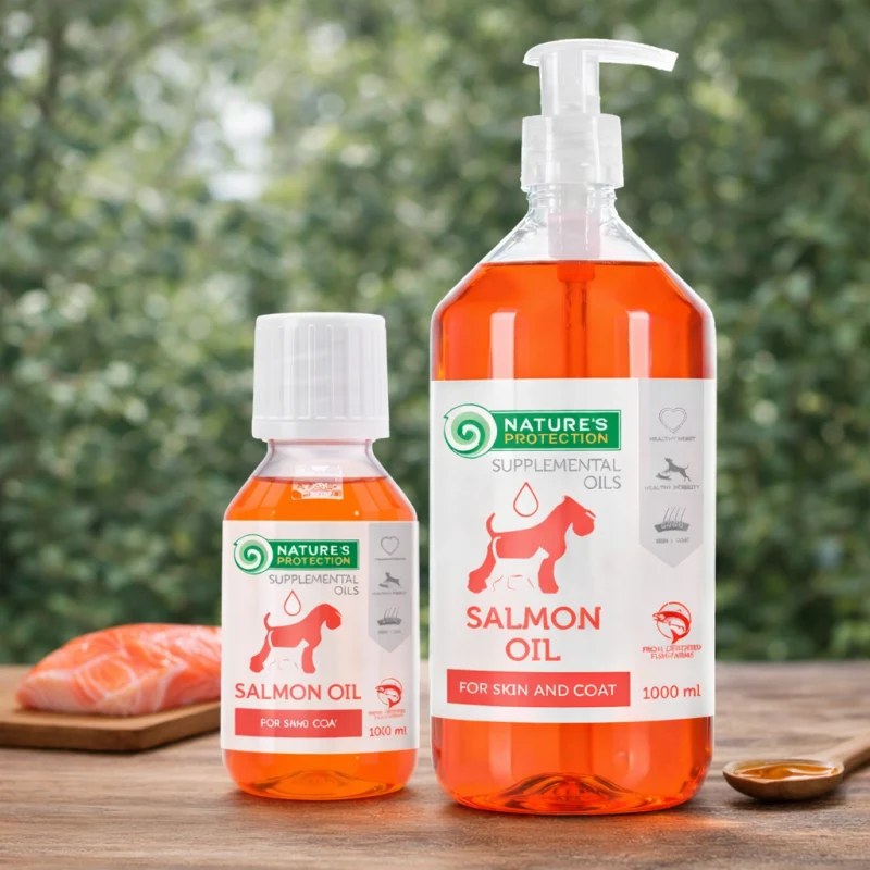 Nature's Protection Salmon Oil for skin and coat of adult dogs and cats