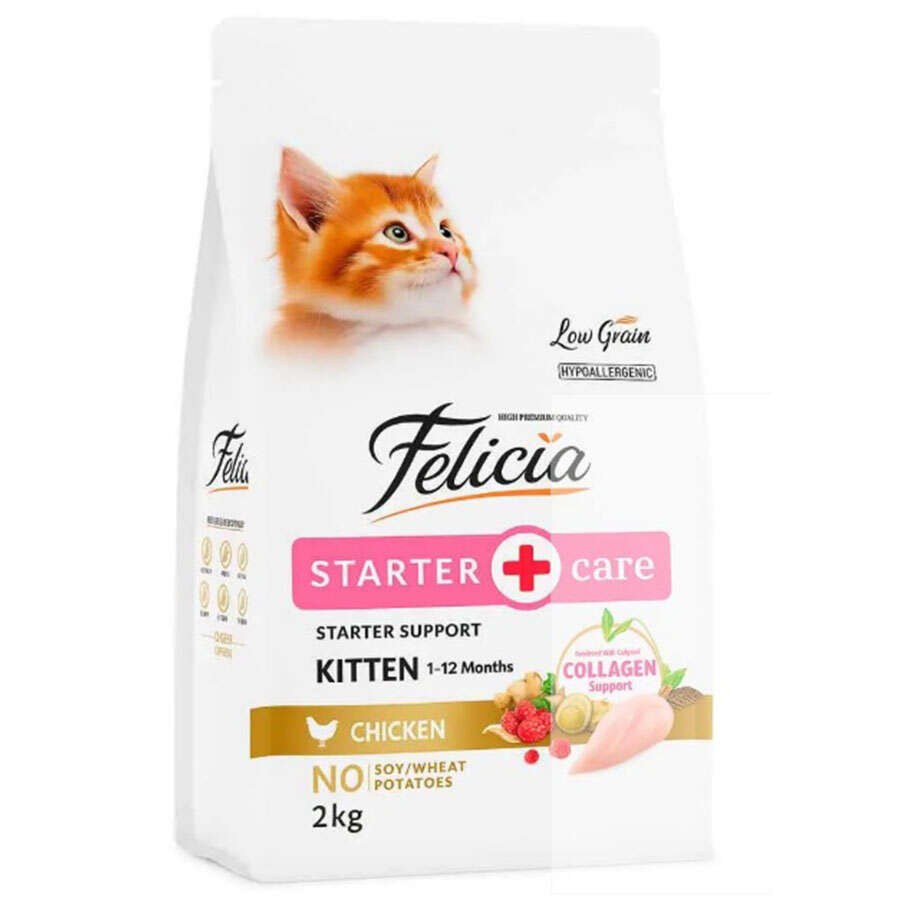 Felicia Low Grain Kitten — корм для котят с курицей, 2 кг