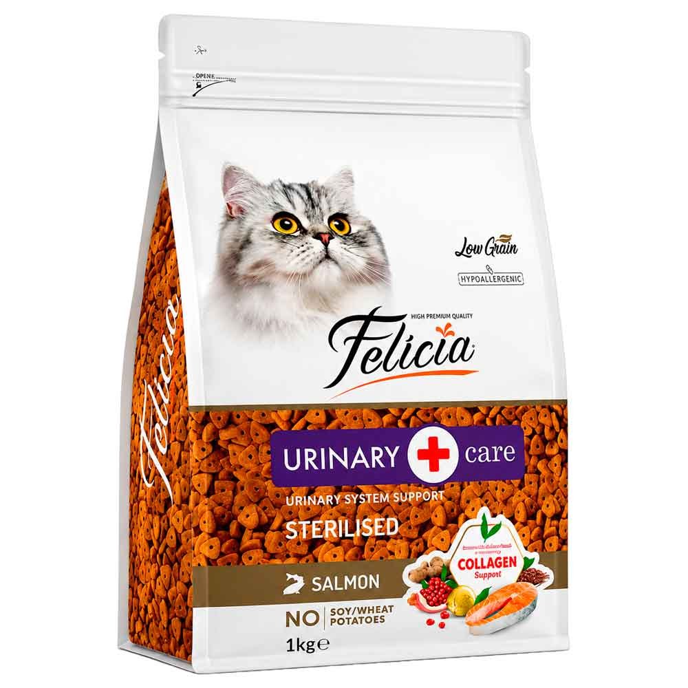 Felicia Low Grain Sterilised — корм для кошек с лососем, 2 кг