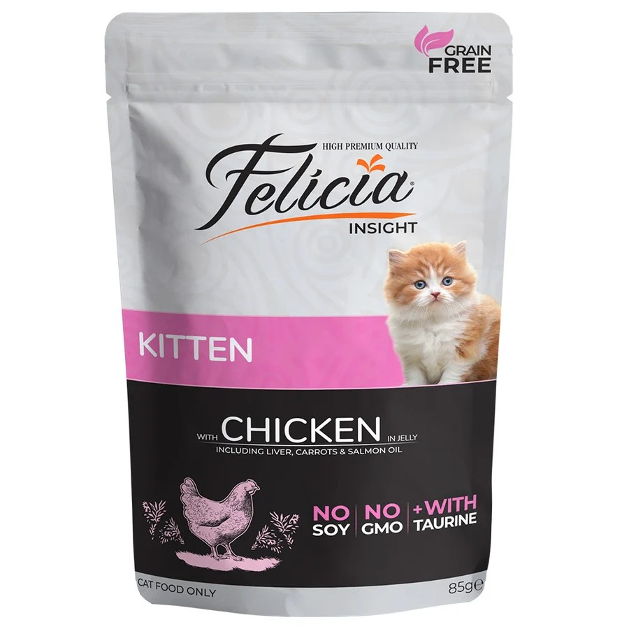 Felicia влажный корм для котят с курицей в желе, 85 г