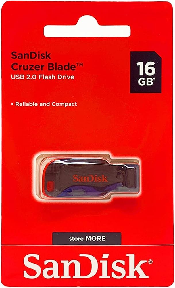 SanDisk Cruzer Blade 16 GB USB Flash Drive (SDCZ50-016G-B35)