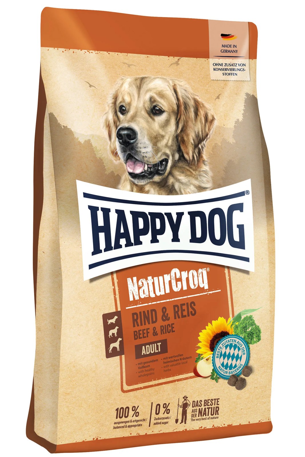 Happy Dog NaturCroq Rind & Reis Sığır Etli ve Pirinçli Köpek Maması 15 kg