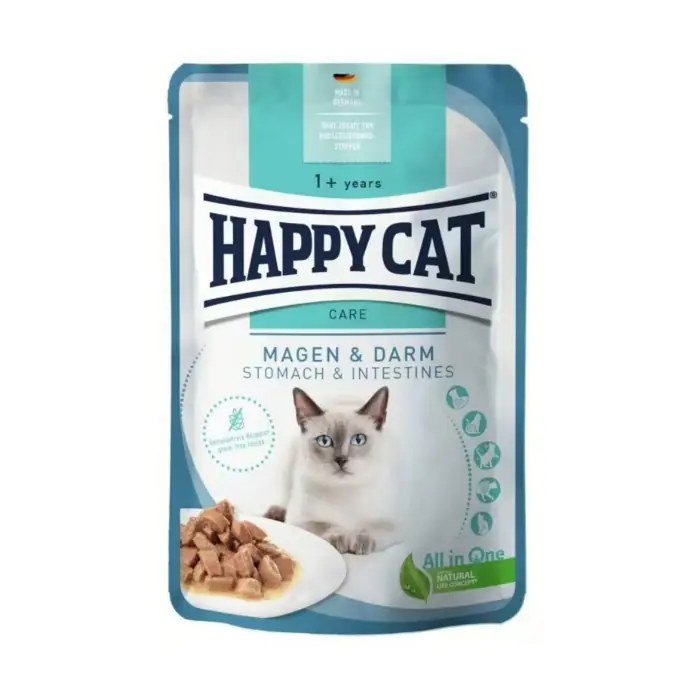 Happy Cat MIS Magen & Darm — влажный корм для кошек, поддержка пищеварения, 85 г