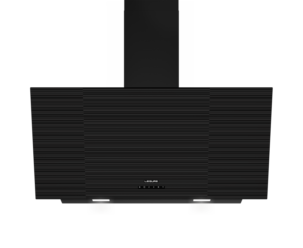 Leisure PDLY 90 E1S Black Glass Angled Cooker Hood