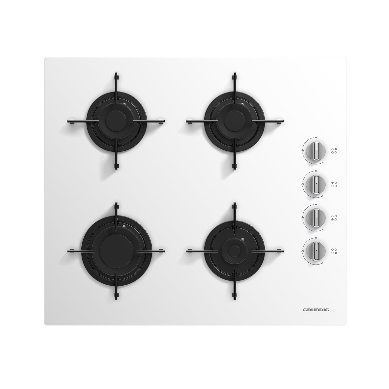 Grundig GIGL400W 400W, 60 см, белая встраиваемая газовая варочная панель