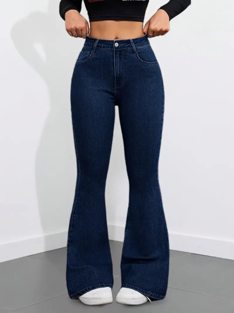Girince 180024 Women's High-Waisted Flared Jeans