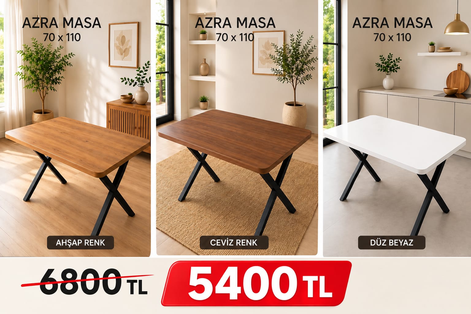 Стол Azra 70x110 см