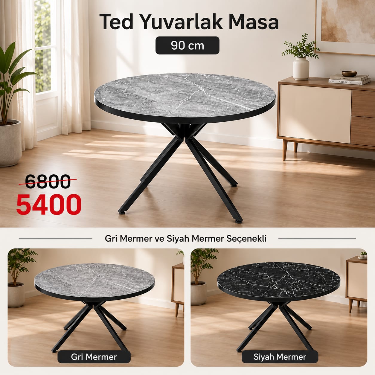 Ted Круглый стол 90 см