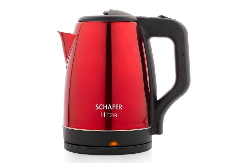 Schafer Hitze Paslanmaz Çelik Kettle Kırmızı