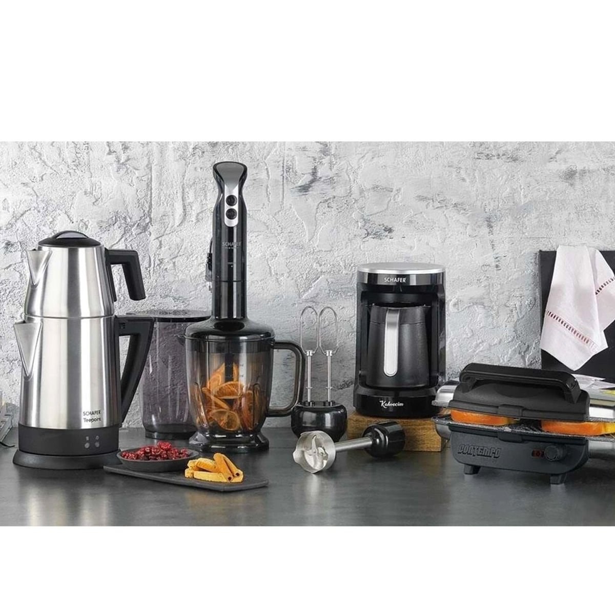 Schafer KEA Elektro Mega Ev Aletleri 4'lü Set Inox
