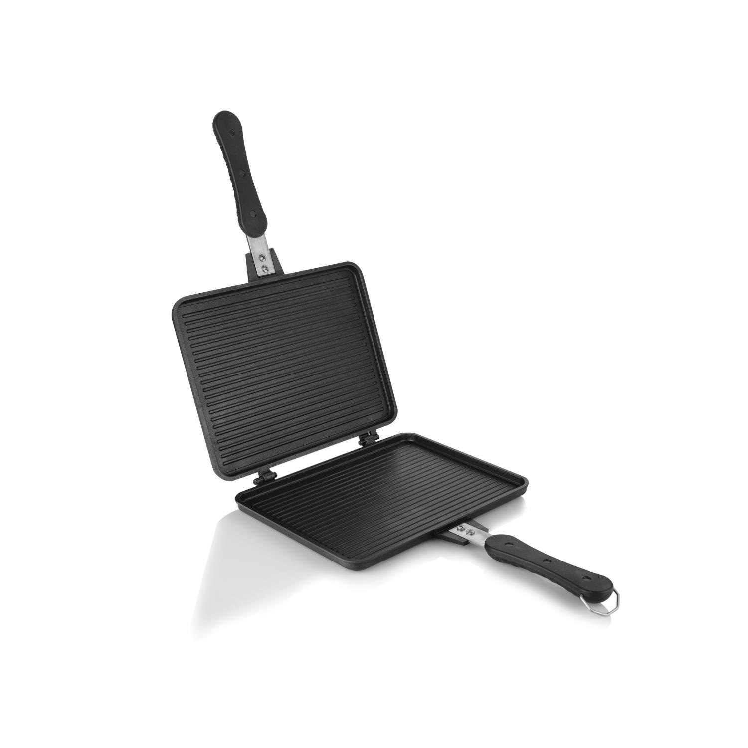 Schafer Tastemake Döküm Ocak Üstü Tost Izgara 20x26 cm 2 Parça