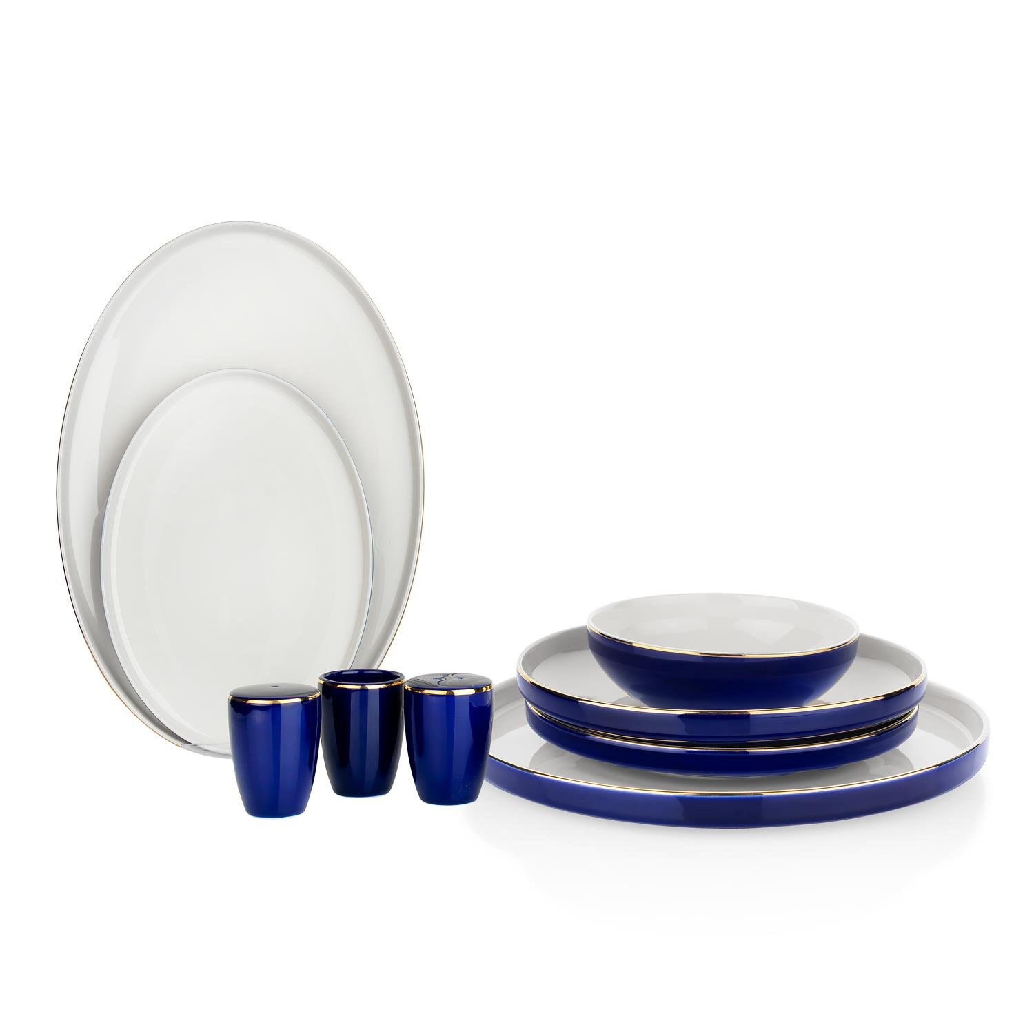 Schafer Adel Navy Blue Yemek Takımı 56 Parça Lacivert