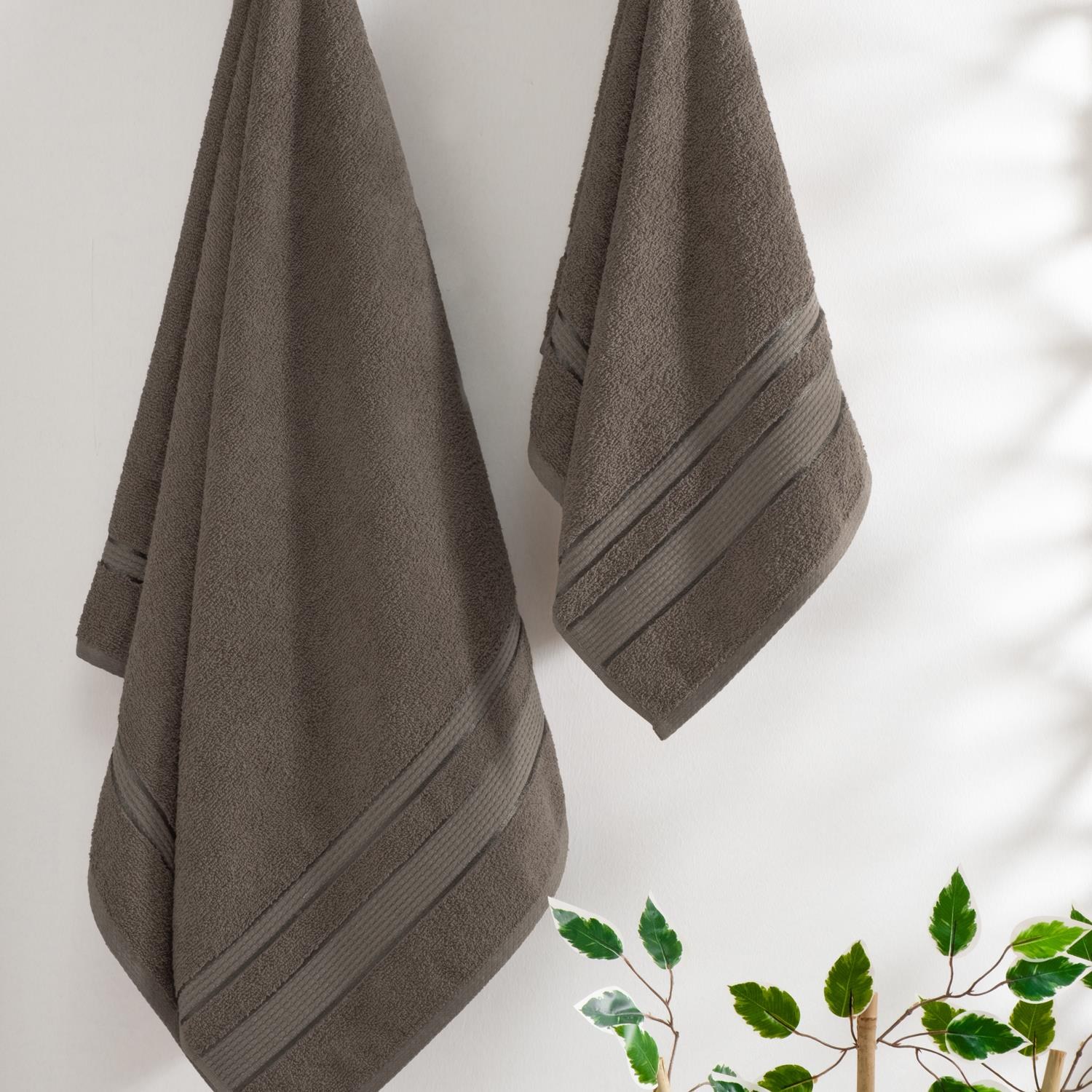 Schafer Lena 2-Piece Turkish Bath Towel Set, Dark Beige