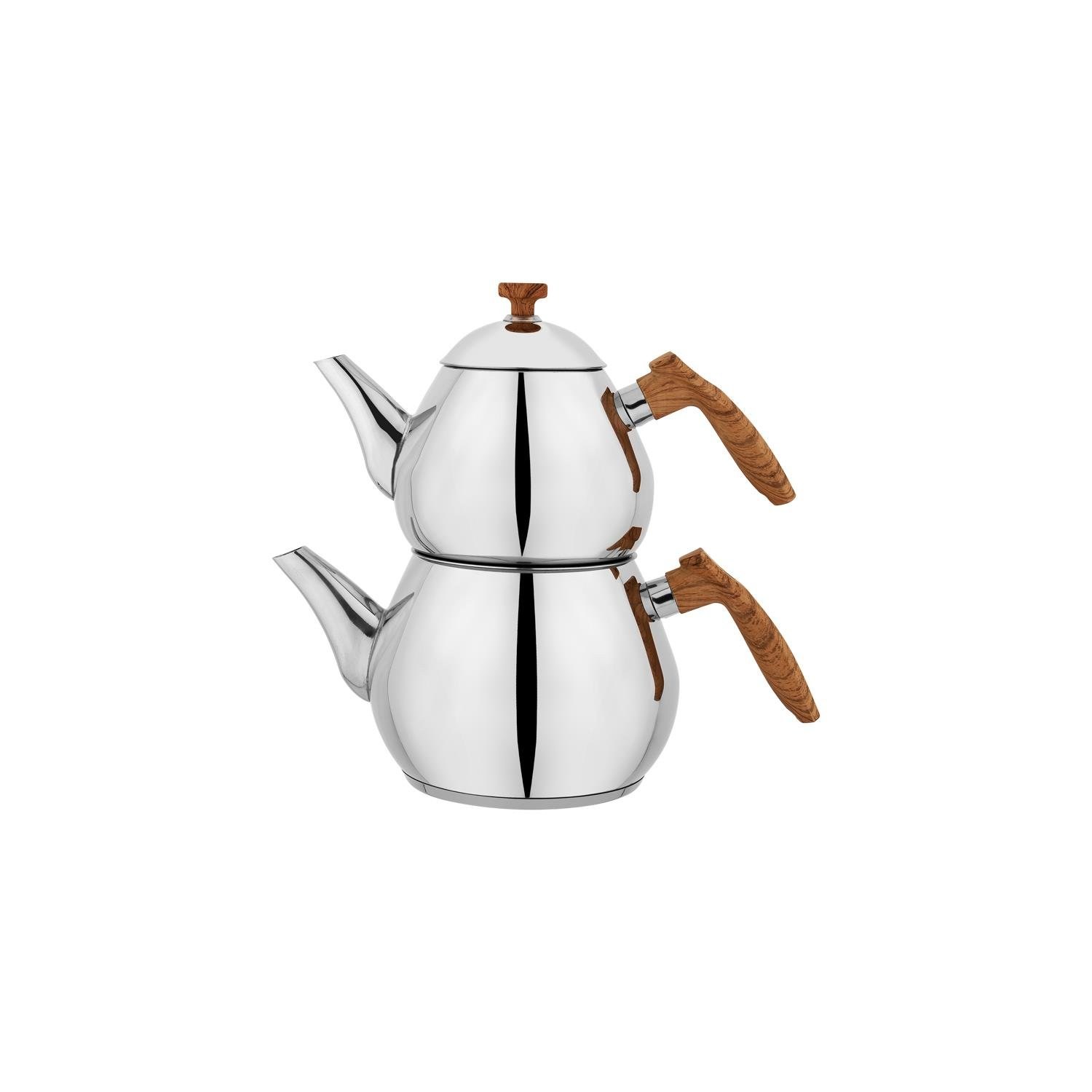 Schafer Tea Chef Küçük Boy 4 Parça Kahve Çelik Çaydanlık Takımı